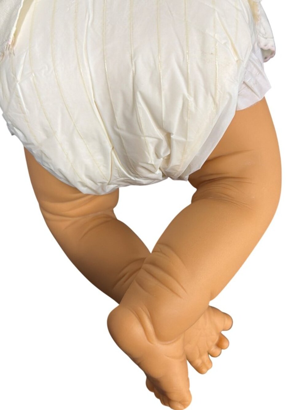Realistic Baby Doll With Pacifier & Pink Bunny Onesie For Roleplay Or Collection - Picture 11 of 14